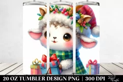 Winter Lamb with Reindeer Horns, High-Res PNG Product Image 2