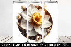 Glossy Shiny Round Narcissus | 20 Oz Tumbler Product Image 2