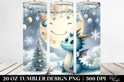 Cute Dragon Under the Moon Clipart 20 Oz Tumbler Product Image 2