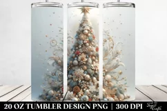 Glittery Christmas Tree Clipart, High-Res 20 Oz Tumbler Product Image 2