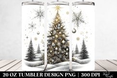 Glittery Christmas Tree Clipart, High-Res 20 Oz Tumbler Product Image 2