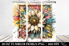 Abstract Pastel Sunflower Art 20 Oz Tumbler Product Image 2