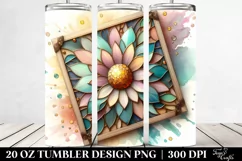 Abstract Pastel Sunflower Art 20 Oz Tumbler Product Image 2