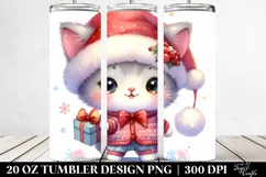 Winter Kitten with Santa Hat, High-Res PNG Product Image 2