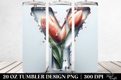 Letter Y Tulip Monogram 20 Oz Tumbler Product Image 2