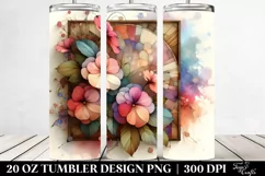 Wooden Impatiens Stained 20 Oz Tumbler Product Image 2