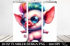 Inspired Baby Pig Dancing | 20 oz Tumbler Product Image 2