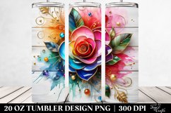 Colorful Floral Swirls | 20 Oz Tumbler Product Image 2