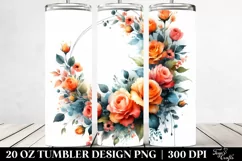Watercolor Floral Frame | 20 oz Tumbler Product Image 2