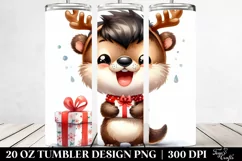 Christmas Otter with Gift Box, High-Res PNG Product Image 2