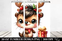 Christmas Otter with Gift Box, High-Res PNG Product Image 2