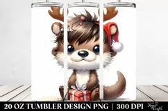 Christmas Otter with Gift Box, High-Res PNG Product Image 2