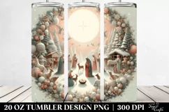 Pastel Retro Christmas Nativity Scene 20 Oz Tumbler Product Image 2
