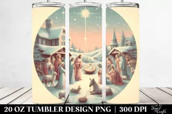 Retro Nativity Scene Clipart, 20 Oz Tumbler Product Image 2