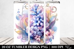 Shiny Hyacinth Watercolor Clipart 20 Oz Tumbler Product Image 2