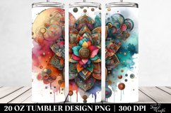 Colorful Watercolor Metallic Insertions | 20 oz Tumbler Product Image 2