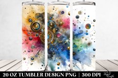 Colorful Watercolor Metallic Insertions | 20 oz Tumbler Product Image 2