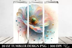 Abstract Pastel Poppy Art 20 Oz Tumbler Product Image 2