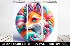 Vibrant Pastel Christmas Fox, Clipart 20 Oz Tumbler Product Image 2