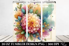 Abstract Pastel Marigold Art 20 Oz Tumbler Product Image 2