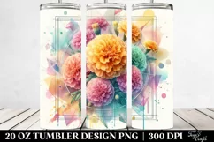 Abstract Pastel Marigold Art 20 Oz Tumbler Product Image 2