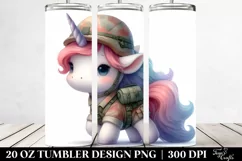 Unicorn Soldier Design, Transparent PNG Product Image 2