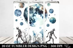 Simple Zombie Watercolor Image | 20 oz Tumbler Product Image 2