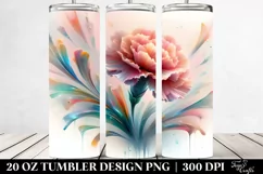 Abstract Pastel Carnation Art 20 Oz Tumbler Product Image 2