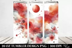 Colorful Watercolor Redish Background | 20 oz Tumbler Product Image 2
