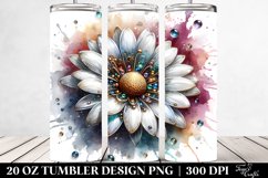 20 Oz Tumbler Sublimation | Shiny Daisy -Like | Colorful Product Image 2
