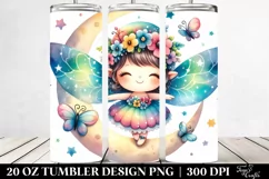 Colorful Fairy Moon 20 Oz Tumbler Product Image 2