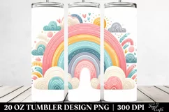 Wimsical Rainbow Clouds Pastel | 20 oz Tumbler Product Image 2
