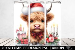 Cute Baby Highland Cow Clipart 20 Oz Tumbler Product Image 2