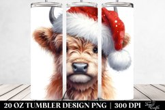 Cute Baby Highland Cow Clipart 20 Oz Tumbler Product Image 2