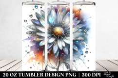 20 Oz Tumbler Sublimation | Shiny Daisy -Like | Colorful Product Image 2