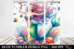 Funny Mermaid Jumping 20 oz Tumbler Product Image 2