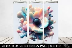 Abstract Pastel Glossy Anemone | 20 oz Tumbler Product Image 2