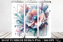 Abstract Pastel Glossy Anemone | 20 oz Tumbler Product Image 2