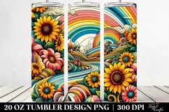 Colorful Retro Sunflowers | 20 oz Tumbler Product Image 2