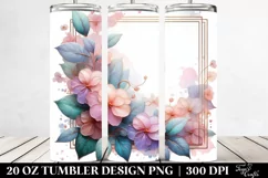 Glossy Impatiens Design, Clipart 20 Oz Tumbler Product Image 2