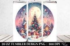 Colorful Christmas Scene Clipart, 20 Oz Tumbler Product Image 2