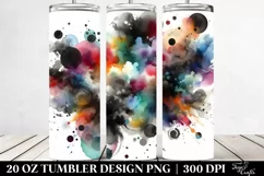 Black Watercolor Background | 20 oz Tumbler Product Image 2