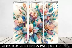 Stained Freesia Abstract 20 Oz Tumbler Product Image 2