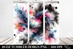 Black Watercolor Background | 20 oz Tumbler Product Image 2