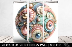 Colorful Pastel Round Ornament, Clipart 20 Oz Tumbler Product Image 2