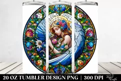 Colorful Stained Angel 20 Oz Tumbler Product Image 2