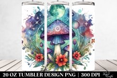 Vibrant Celestial Mushroom Clipart 20 Oz Tumbler Product Image 2