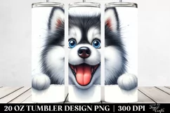 Cute Crazy Siberian Husky Smiling | 20 Oz Tumbler Product Image 2