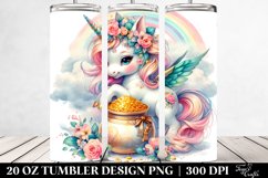 Pastel Baby Unicorn Gold. 20 oz Tumbler Design Product Image 2