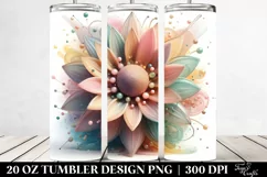 Abstract 3D Sunflower Design | 20 oz Tumbler Product Image 2